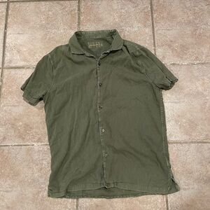 Abercrombie & Fitch Casual Olive Button Down Shirt